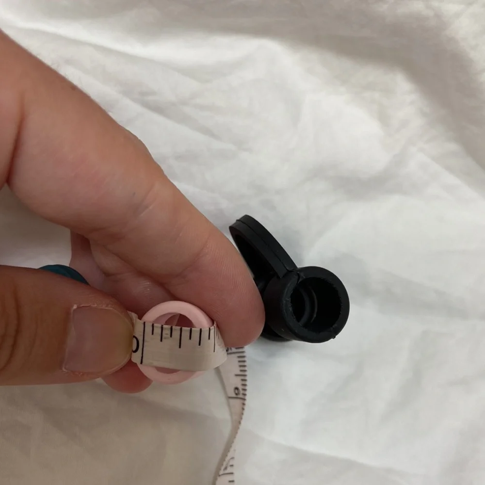 SHEIN 2 silicone straw cover cap for Stanley Cup. Pink & black straw toppers. - Picture 15 of 16